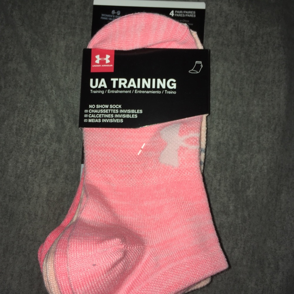 Under Armour NWT Pink/Orange Ankle Socks